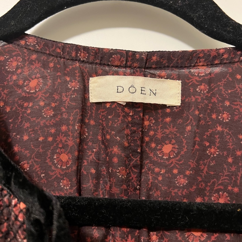 DOEN Azalea Aubergine Prairie Long Sleve Mini Dress - Picture 3 of 4